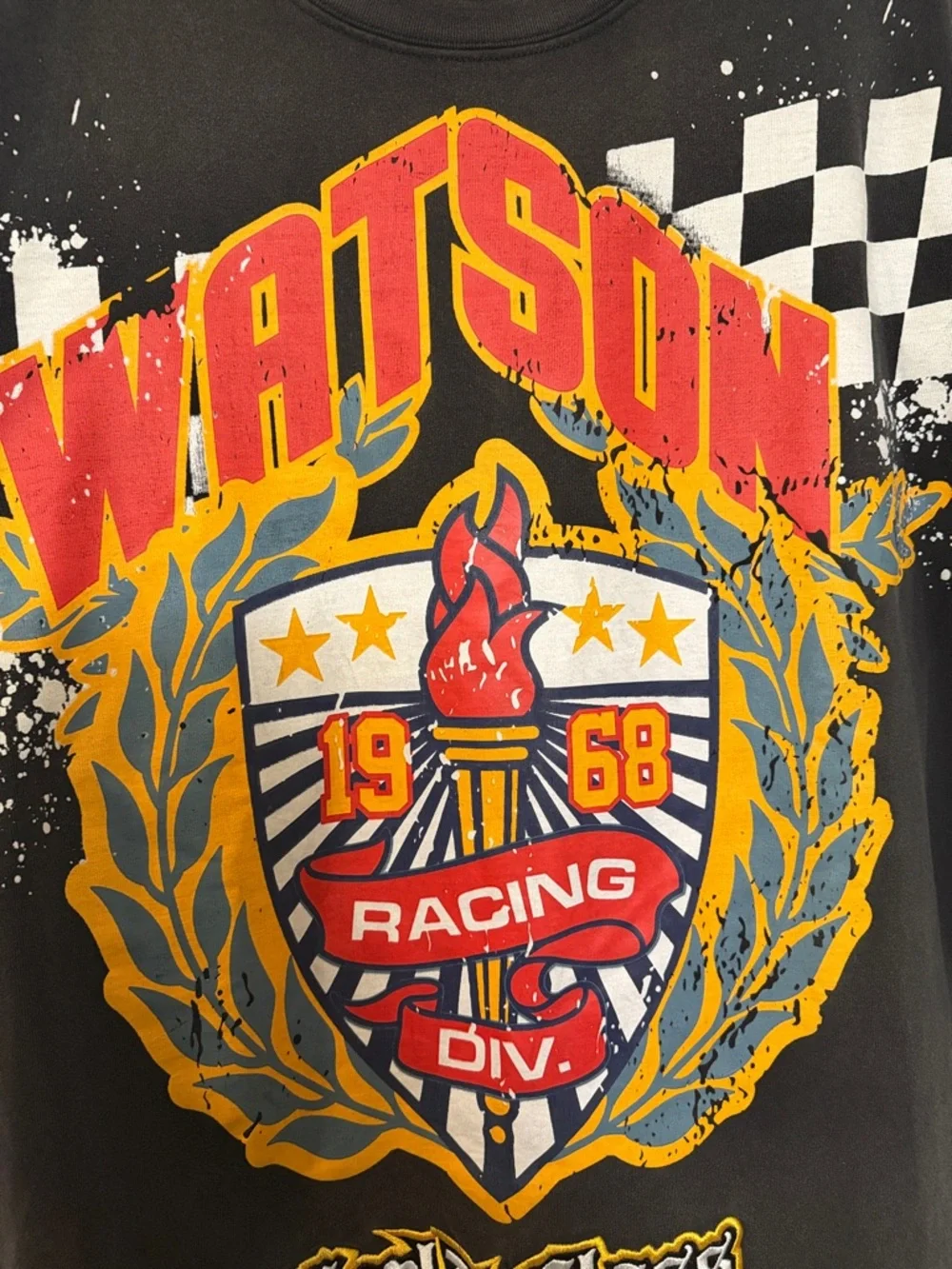 ♦️🏁🏎️🏁♦️Watson Rhinestone Racing Graphic Tee - Size 2XL - Picture 4 of 6